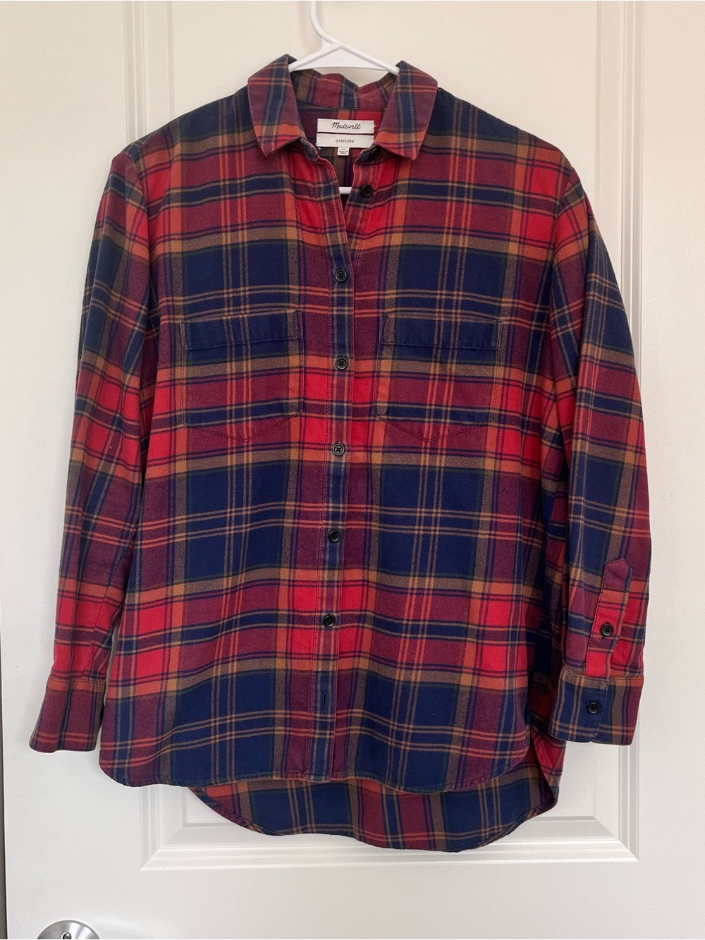 Madewell Flannel Plaid Button-Up Shirt 100% Cotton